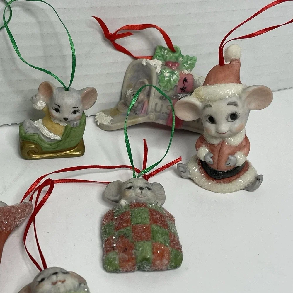 Merry Christmas Mice Mouse Ornaments - 2